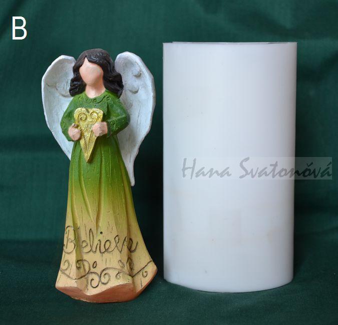 Anděl s bílými křídly ll - výška 13cm