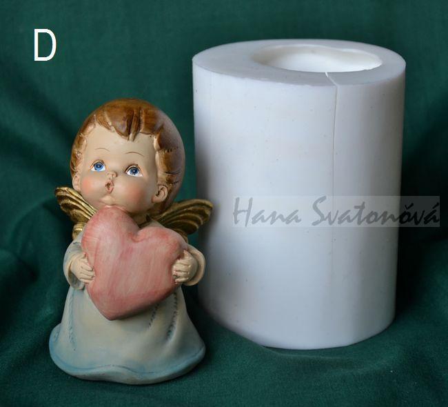 Andělíček buclatý s poselstvím - výška 10cm