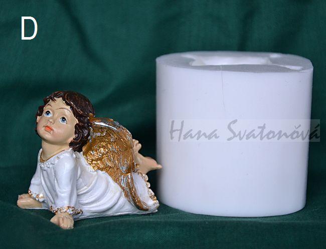 Andělíček se zlatými křídly - výška 5cm