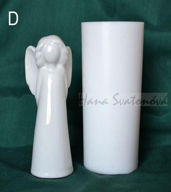 Anděl bílý se srdcem - výška 13cm