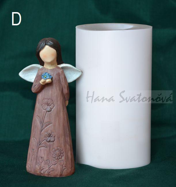 Anděl s bílými křídly - výška 12cm