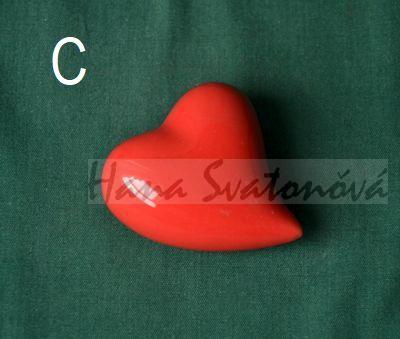 Srdce asymetrické vel. vel. 4,5x5x tloušťka 2cm
